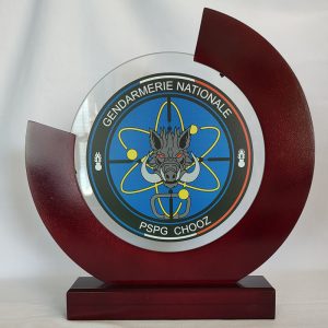 Trophée en verre fait pour le PSPG